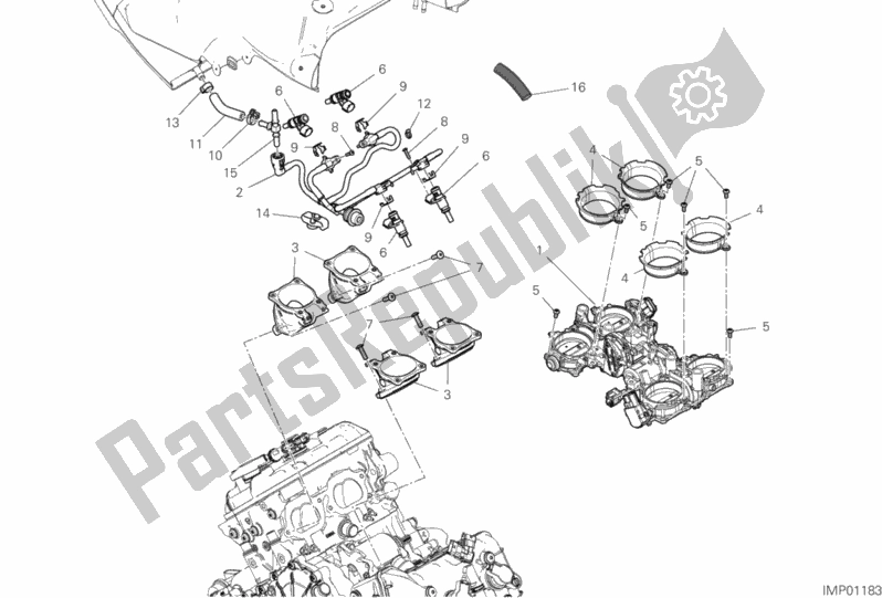Tutte le parti per il 36a - Corpo Farfallato del Ducati Superbike Panigale V4 R 1000 2020